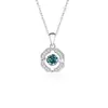 Collar Colgante Redondo Martillado Perfecto Octogonal de Plata de Ley 925 para Mujer Moissanita Lujo Accesible Estilo Ins Nicho Joyería de Cadena para Clavícula