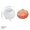 Nuevo molde de silicona para vela de calabaza de Halloween DIY transfronterizo, adornos de yeso para aromaterapia, molde abrasivo de silicona de fantasma