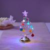 Adornos navideños de hierro chapado, árbol de Navidad de cristal luminoso, luz de noche para árbol de Navidad, adornos de regalo de Navidad