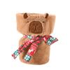 Natal urso de pelúcia Buka pibala cachecol Chanel estilo buquê de pano embrulhado Rex pele de coelho flor pano embalagem