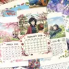 48 Tarjetas Mini tipo Polaroid del Calendario Demon Slayer 2026 con Nezuko, Tanjiro, Shinobu Kocho y otras tarjetas de mercancía hechas por uno mismo