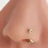Joyería de Plata con Circonita Cruzada Europea y Americana para Nariz, Accesorios Populares de Lujo Ligero para Nariz en Amazon, Acero Inoxidable Venta al por Mayor de Comercio Exterior para Mujeres