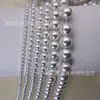 Cuentas sueltas de imitación de perla de vidrio de alto brillo, cuentas redondas, accesorios para joyería DIY hechos a mano, accesorios para cadena de collar y suéter