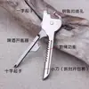 Llavero multifuncional ocho en uno colgante de mano herramienta destornillador portátil accesorios cuchillo mini plegable venta al por mayor