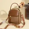 2025 Nueva Moda Simple Color de Contraste Bolso Pequeño Bolso de Mujer Bolso de Mano Versátil Bolso de Hombro Cruzado Casual Bolso para Teléfono Móvil
