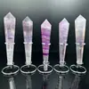 Produto Novo Mais Vendido no Exterior: Souvenir de Cristal Natural, Decoração de Casa, Cetro de Fluorita Roxa de Ponta Única Polido à Mão