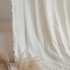 Cortinas terminadas Le Xuan, venta al por mayor de fábrica, jacquard hueco, estilo nórdico INS, para dormitorio, sin perforaciones, divisorias