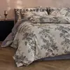 Juego de ropa de cama de cuatro piezas de algodón puro cepillado, 100% algodón, nuevo para otoño e invierno 2026, funda de edredón y sábana de cama florales gruesas, alta calidad