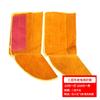 Delantal de soldadura de piel de vaca amarilla de dos capas, manga aislante del calor, protección para los pies, juego de cuatro piezas, protección contra altas temperaturas, juego para trabajos de soldadura