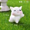 Nueva Figura de Gato Blanco de Yoga Creativa Linda para Micro-Paisajismo, Accesorio de Decoración DIY, Adorno Mini de Escritorio