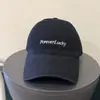Estilo Coreano Estilo Academia Bordado de Letra Chapéu Bico de Pato Feminino Casual Aba Macia Aba Larga Faz o Rosto Parecer Menor Boné de Baseball Casal Streetwear Tendência