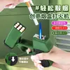 Famoso de internet encendedor de pistola inflable de llama azul de paso directo, estilo personalidad a prueba de viento, estuche para cigarrillos, regalo creativo con forma de pistola de famoso de internet para novio