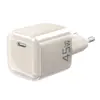 Estándar Europeo 45W Cabezal de Carga Rápida para Cubitos de Hielo Usbc Nitruro de Galio Pd Mini Transparente Avs Cargador Eu Ce