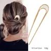 Horquilla de Metal para el Cabello con Forma de U de Aleación para Moños, Mismo Estilo que el Sitio Web Oficial Japonés, Horquilla para el Cabello con Papel de Concha