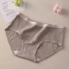 Ropa interior de algodón puro para mujer con entrepierna antibacteriana, de cintura media, cómoda, transpirable, algodón burbuja, Raya retorcida macarrón, Bragas para mujer