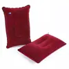 Almohada Inflable Rectangular Personalizada al por Mayor, con Recubrimiento de Felpa, PVC, Estilo Camping al Aire Libre, Almohada Inflable Portátil para Viaje, para el Cuello