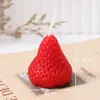 Vela Aromática de Morango Presente de Ano Novo Cera de Soja Fofa Criativa Artesanal Forma Realista Vela Aromática Caixa de Presente