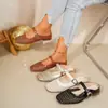 Nuevas sandalias Mary Jane de verano 20267cm con diseño hueco y tejido de malla, plataforma que aumenta la altura, puntera descubierta