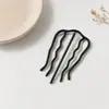 Horquilla de alta gama con forma de U y perla para mujer, horquilla moderna con cabeza esférica, accesorio para el cabello