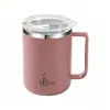Caneca de aço inoxidável 304 com tampa, copo de água anti-queda, xícara de chá doméstica, xícara de café de escritório, copo para estudante de dormitório