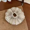 Elástico de Cabelo de Renda com Pérolas Estilo Coreano Estilo Ins Clássico Exquisito Grampo de Primavera Relaxado Design de Nicho Acessório de Cabelo Venda por Atacado