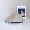 Chapéus Casuais Europeus e Americanos de Camurça para Homens e Mulheres no Outono Berets de Moda Retrô Chapéus de Aba Versáteis Elegantes Bonés com Pala Tendência