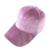 Gorra lisa pequeña personalizada con logo bordado, gorra de béisbol de terciopelo de color sólido bordada, terciopelo grueso, visera ligera