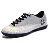 Zapatos de Fútbol 2040 Parte Superior Baja Cuero Niños Adolescentes Estudiantes Adultos Hombres y Mujeres Tacos Uñas Rotas Suela Plana Entrenamiento