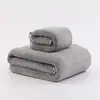 Tecido Liso de Veludo Coral para Adultos e Crianças, Toalha de Rosto e Banho Doméstica, Macia, Absorvente, Secagem Rápida, Sem Fiapos