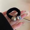 Sencilla banda para el cabello de diamantes de imitación de alta elasticidad que combina con todo, no daña el cabello, anillo de toalla sin costuras, liga para el cabello, banda elástica cubierta de cuero, accesorios para la cabeza