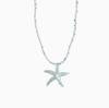 Collar de Cuentas Azules "Estrella de Mar Corriendo" Estilo Nicho Festivo Cadena Clavícula Colgante Accesorios Primavera y Verano Nuevo para Mujer