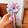 Laço de Cabelo de Renda Doce, Scrunchie de Luxo Estilo Coreano, Laço de Cabelo Extra-Grande para Coque, Corda de Cabelo para Rabo de Cavalo, Acessório de Cabelo