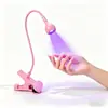 Lámpara de uñas 395, luz púrpura, lámpara de terapia de luz para uñas, clip, luz nocturna, esmalte de uñas, lámpara de curado con pegamento UV, lámpara para uñas
