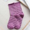 Calcetines clásicos de rayas hasta media pantorrilla para mujer, otoño e invierno japoneses, nuevo estilo preppy, calcetines de algodón de moda para mujer, venta al por mayor de fábrica