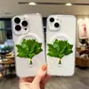 Má Sorte Vai Embora, Folhas de Toranja São Adequadas para Capa de Celular Magnética Apple 18Promax, iPhone17 Transparente 16 Capa Rígida