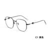 Montura de gafas de malla metálica roja retro con cabeza de pila de amor dulce, montura grande y sencilla, montura de gafas antideslizante y sin clip, montura de gafas al por mayor
