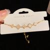 Série Dourada Personalidade Única Tendência Pulseira de Zircônia Luxo Leve Design Versátil Simples Sensação de Alto Padrão Joia de Mão Atacado