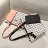 Bolso tote estampado a cuadros 2023 bolso de mano para mujer bolso de hombro de gran capacidad bolso de compras nuevo de estilo coreano para mujer