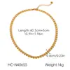 Collar de Acero Inoxidable de Oro de 18 Quilates para Mujer con Cadena para Clavícula que No se Desvanece, Collar de Acero de Titanio, Joyería de Lujo Accesible, Ins