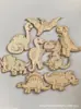 Presente para Crianças Dinossauro Tiranossauro Rex Lascas de Madeira Pode Ser Autopropelido DIY Grafite Desenho Animado Artesanato em Estoque