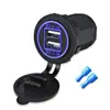 Carregador Veicular Universal 4.2A USB Duplo para Carro e Motocicleta Mais Vendido Acessórios de Modificação de Abertura Dupla