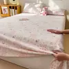 Sábana de algodón grueso original engrosada, pieza única, tapete refrescante vintage de lino, juego de tres piezas de sábana ajustable para cama individual de dormitorio estudiantil