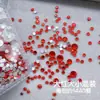 Diamantes Populares para Uñas de Fondo Plano Tamaño Mixto 1440 Brillantes Coloridos Fondo Plateado Diamantes Redondos Pequeños Accesorios Portátiles para Uñas