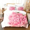 Amazon transfronterizo tres piezas flor de amor impresión digital 3D ropa de cama comercio exterior Fábrica de Textiles para el Hogar al por mayor