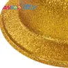 Sombrero de plástico PVC blister transfronterizo sombrero redondo dorado rosa Sombrero para fiesta festival disfraz Sombrero fiesta Sombrero para actuación de baile Sombrero Mágico