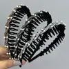 Diadema Elegante con Pedrería para Mujer, Pinza para el Cabello para Adultos con Dientes, Diadema Antideslizante para Lavarse la Cara, Accesorio para el Cabello