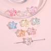 Pulsera, collar, pendientes, accesorios, material hecho a mano con cuentas de corazón de melocotón y estrella de cinco puntas de color acrílico mágico