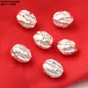Accesorios de plata de ley con superficie de golpeteo irregular cóncavo-convexo, cuentas de superficie cortada de plata lisa de moda con cuentas, material para cuentas hechas a mano DIY