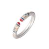 Anillo de Plata de Ley 925 con Patrón de Hierba Tang Feliz Ping An para Mujer, Nuevo Diseño Chino, Artesanía Mate, Anillo Abierto 5281B