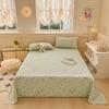 Juego de Sábanas Gruesas de Algodón Crudo Hilado Antiguo de Tres Piezas Sábana Gruesa Funda de Almohada Ropa de Cama Sábana para Dormitorio en Casa